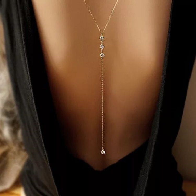 Body Jewelry Art - Nowy Seksowny Naszyjnik z Cyrkoniami na