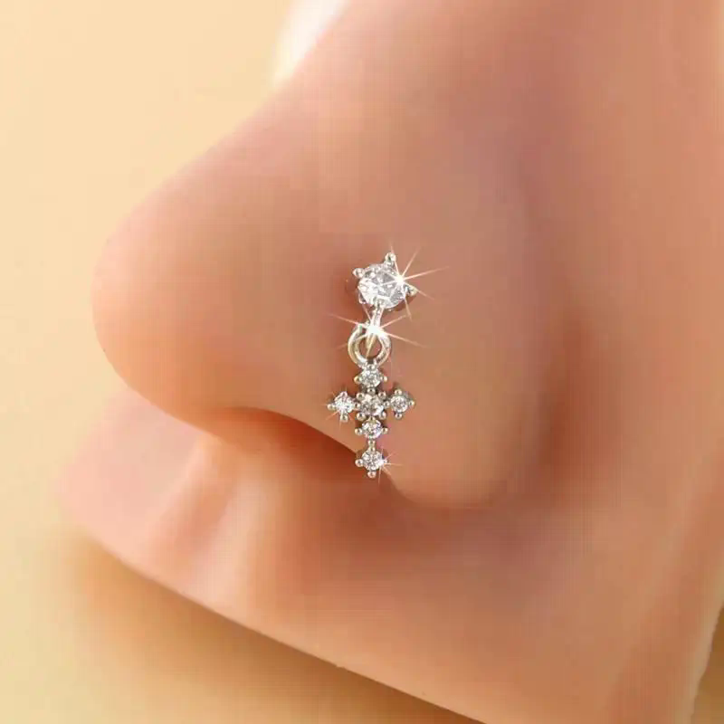 Body Jewelry Tunnels - Kolczyki do nosa dla kobiet, krzyżyki