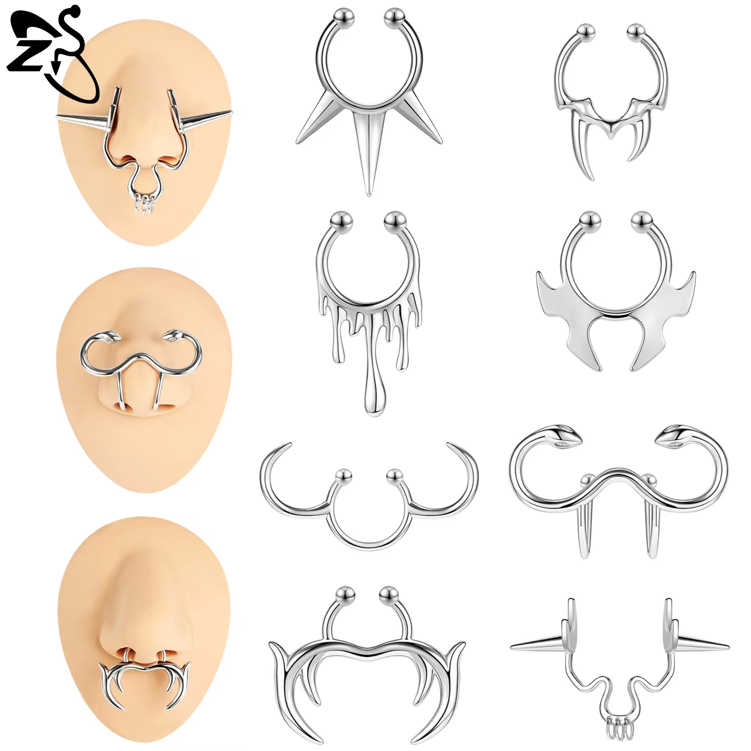 Body Jewelry Tunnels - ZS 1 Piece Punk Stlye Fake