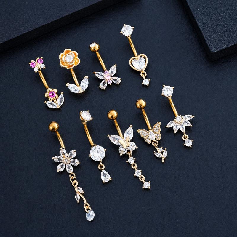 1 szt. Pierścień do pępka z cy – Body Jewelry Tunnels recenzja i cena