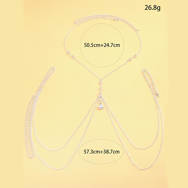 Damski srebrny łańcuszek na ci – Body Jewelry Charms recenzja i cena
