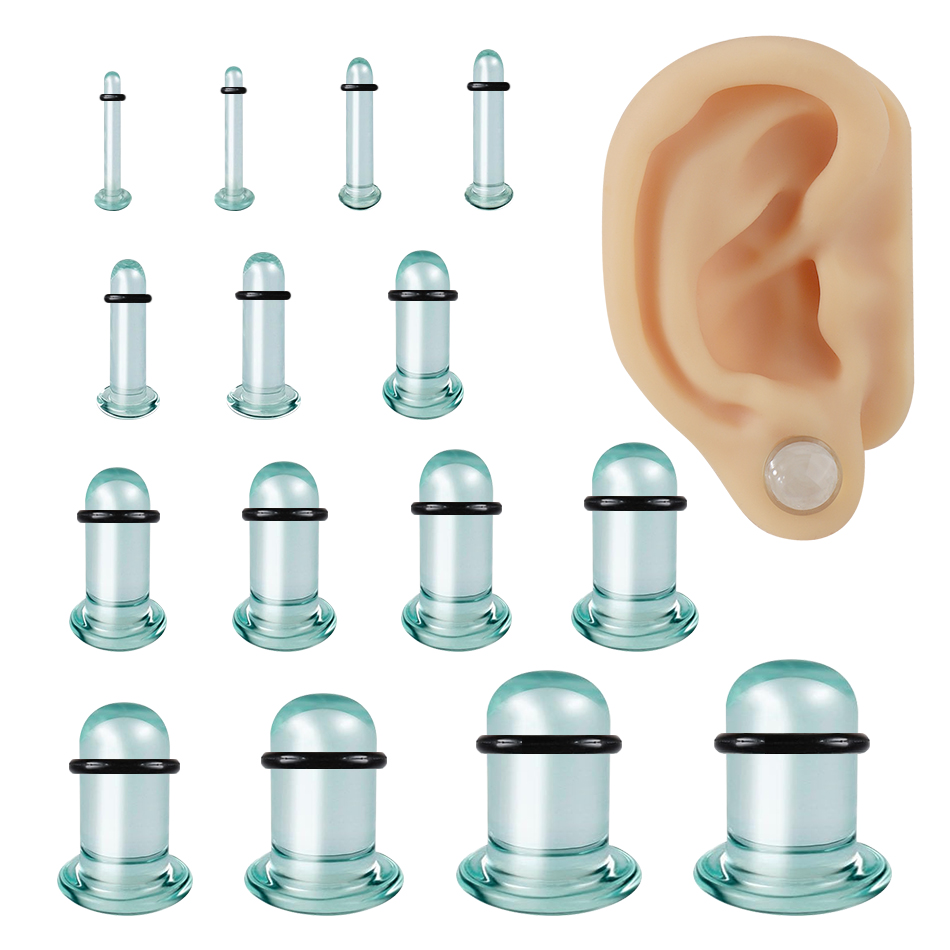 1 para szklane tunele do uszu  – Body Jewelry Tunnels recenzja i cena