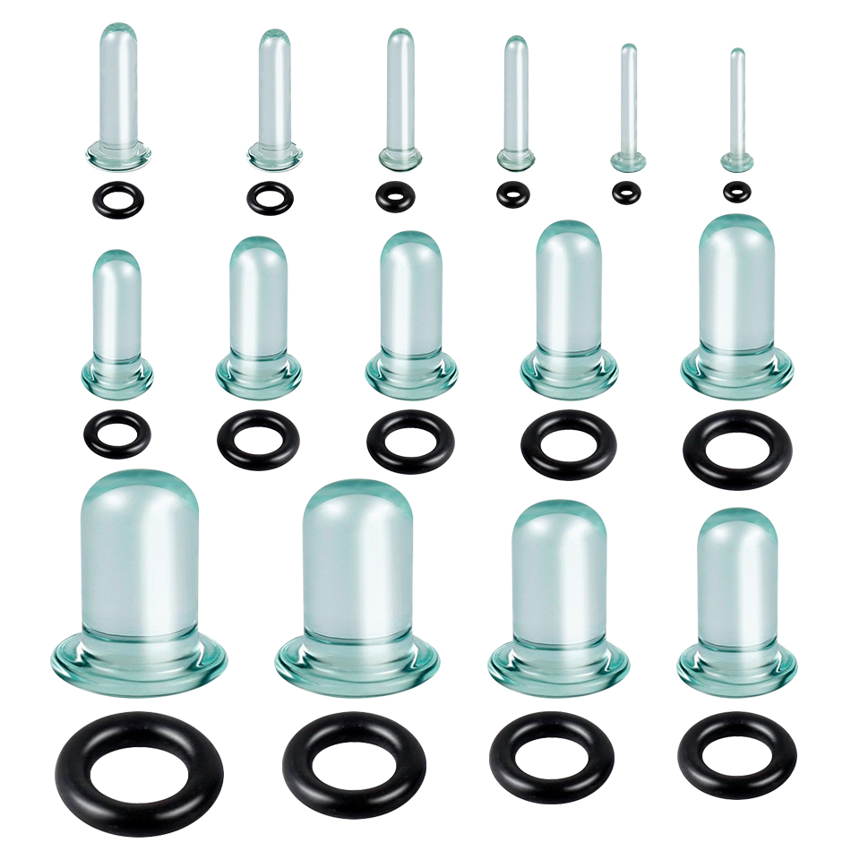 1 para szklane tunele do uszu  – Body Jewelry Tunnels recenzja i cena